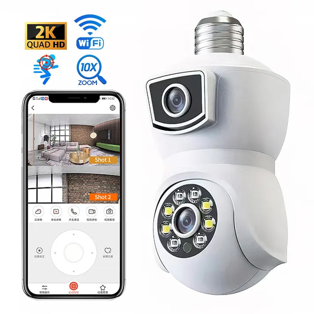 Bright Guard Cam: Light Bulb Security Camera x2