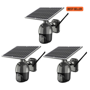 Scacell Wireless Outdoor PTZ Solar Security Camera X3