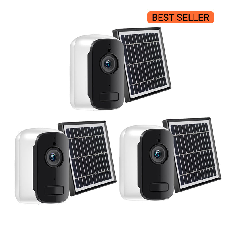 X3 1080p Wireless Battery Solar Powered Security Camera