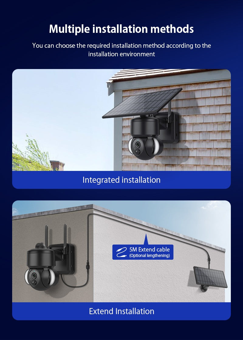 Solar Powered Security Flood Light Camera