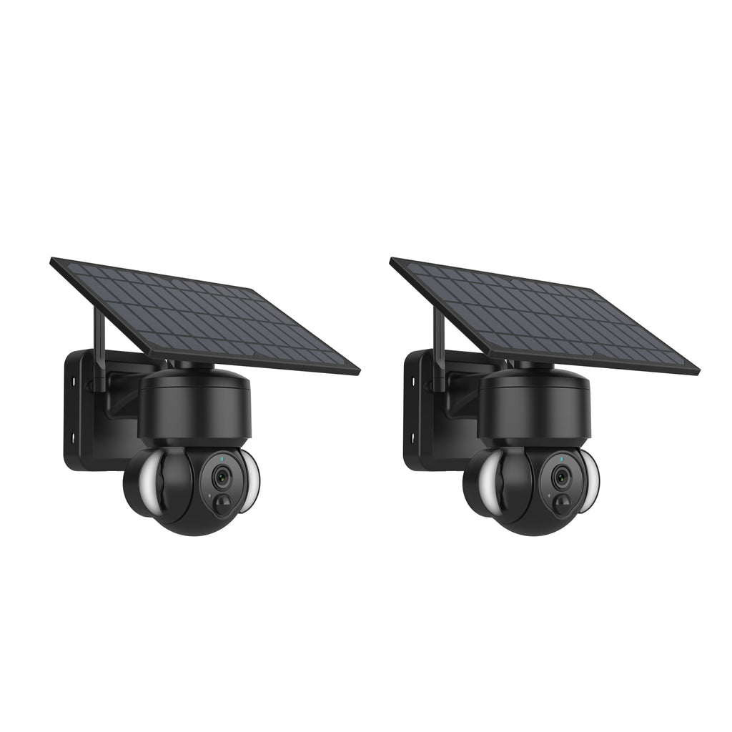 Solar Powered Security Flood Light Camera X2